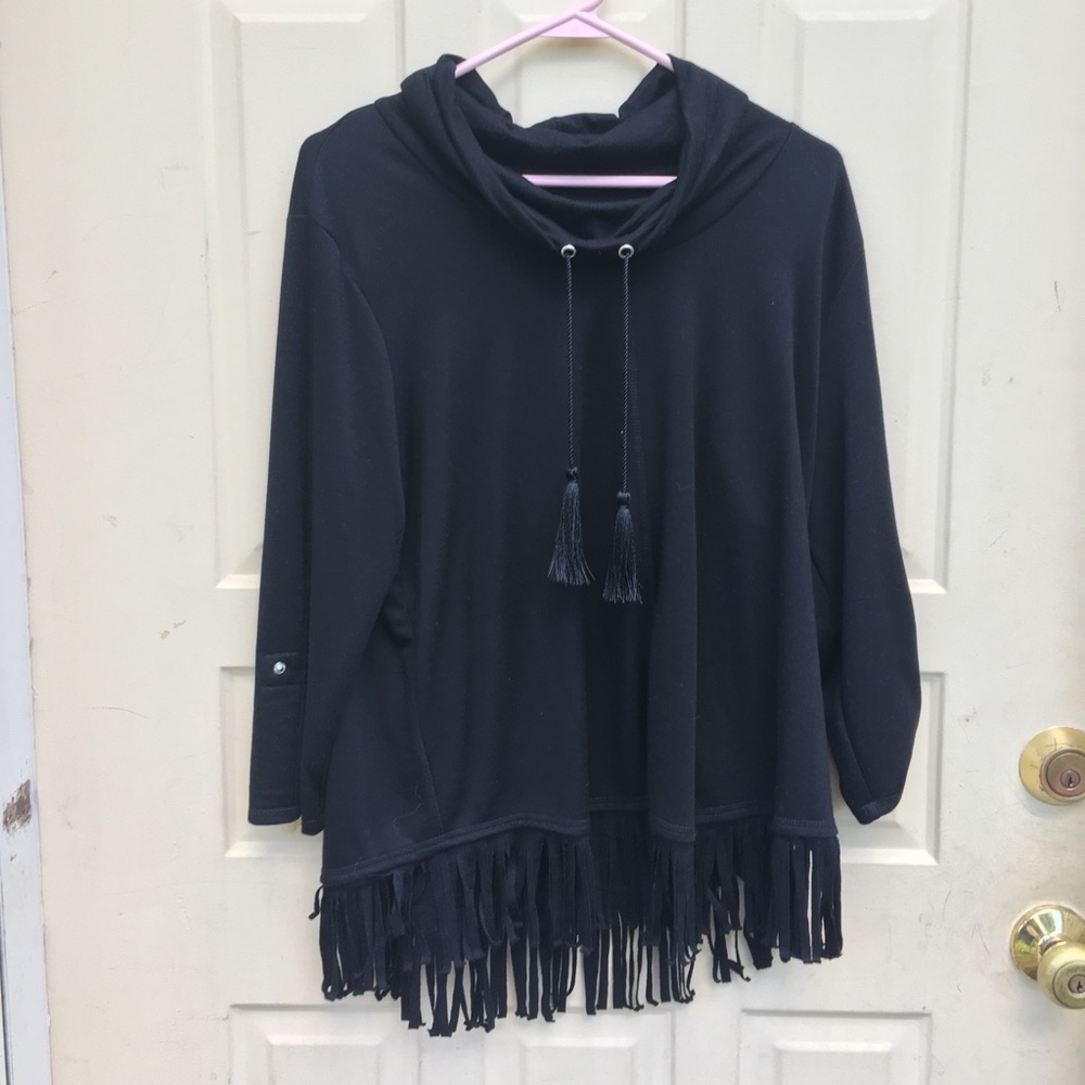Black Cowl Neck Top NWOT